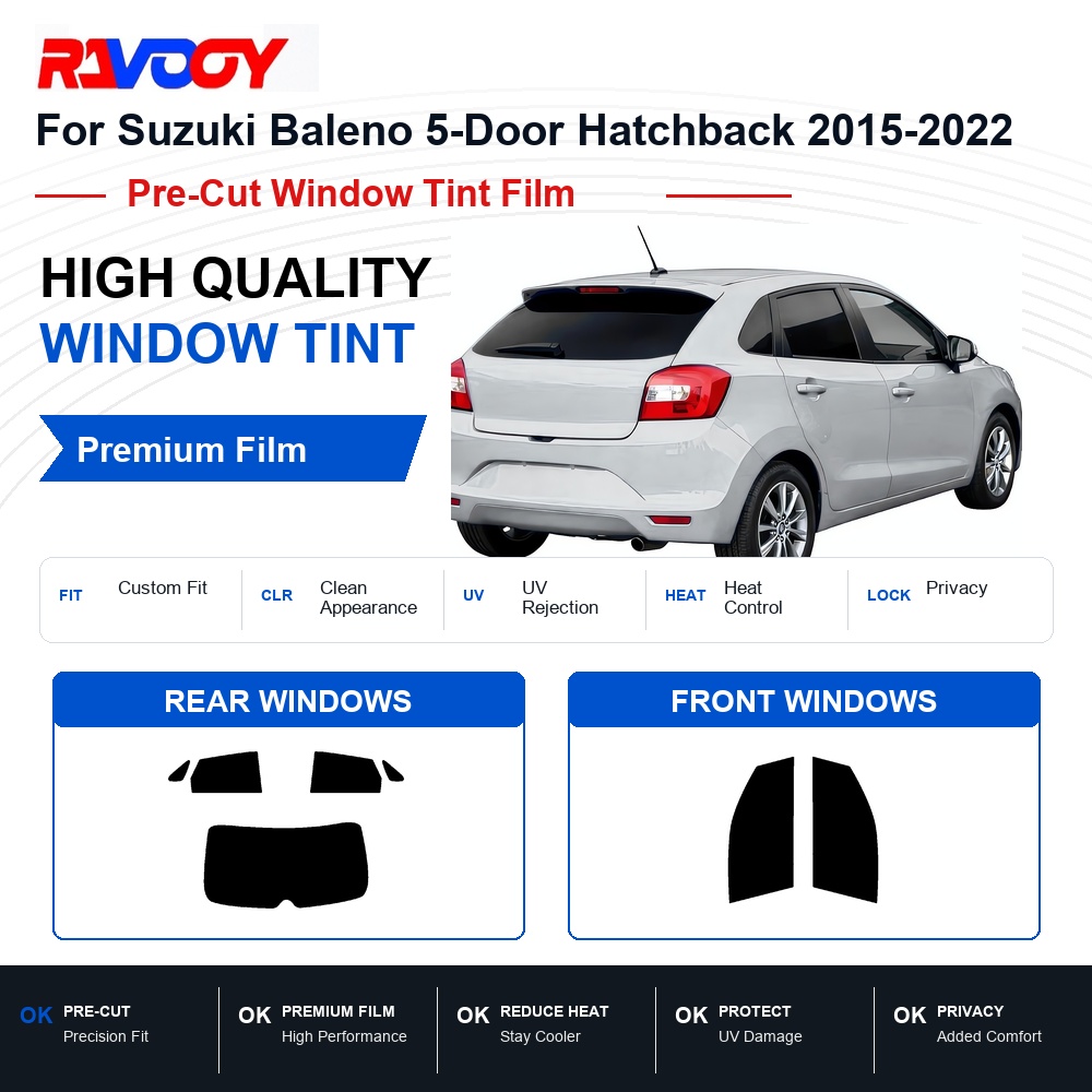 Privacy Screen Protector - Premium-Fensterfolie für Suzuki Baleno 5-Türer Schrägheck